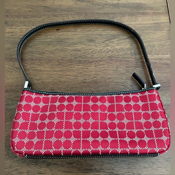 Vintage Kate Spade Y2K Dot Noel Shoulder Bag Red 10” - Picture 6 of 6